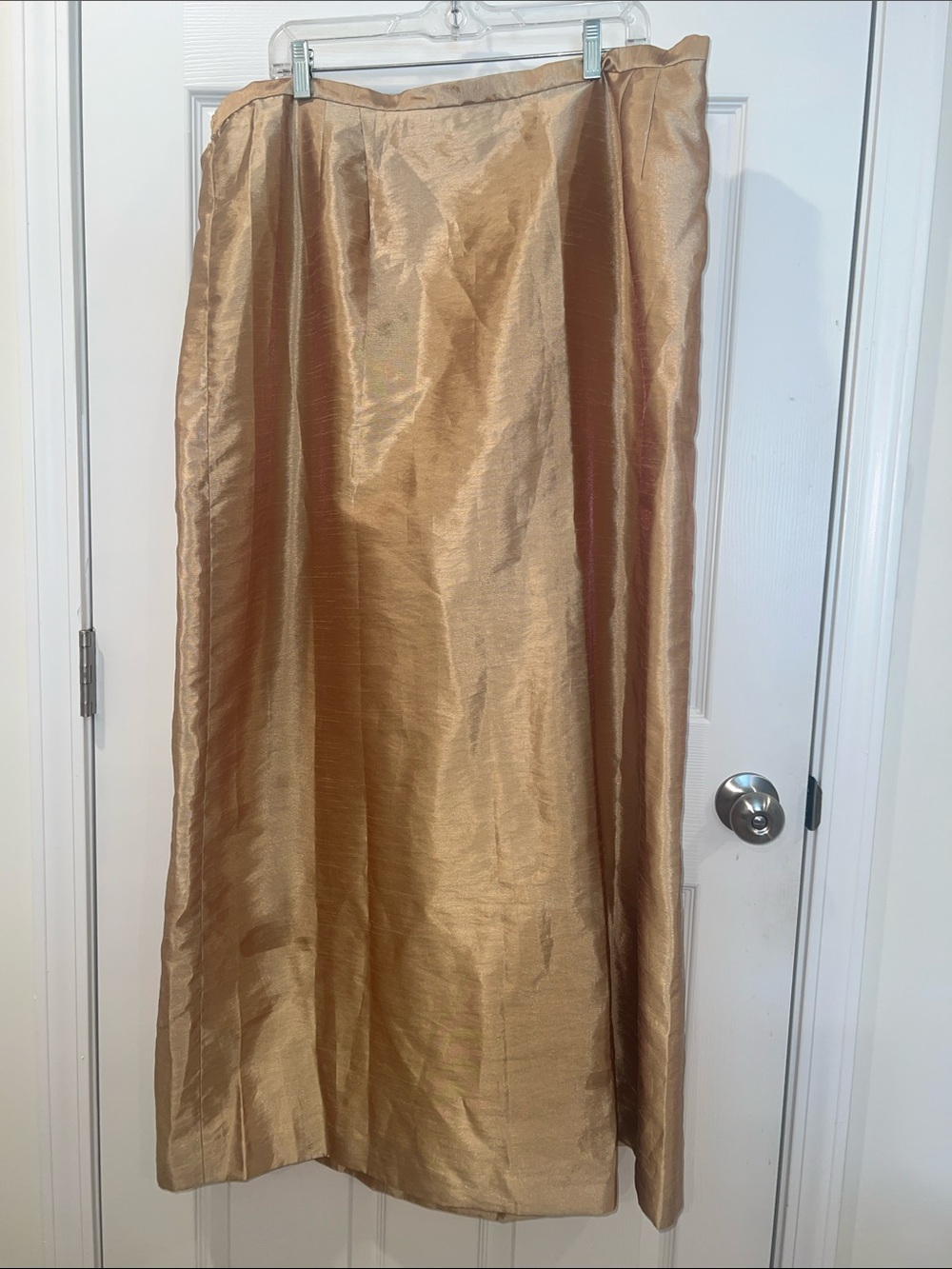 Adrianna Papell Two-Piece Sequined Blouse & Gold Skirt Set Silk 22W NWT - Picture 3 of 14